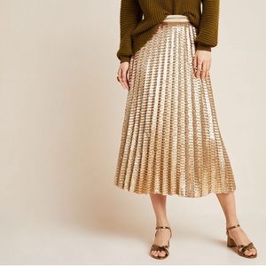 Maeve Gold Sparkly Skirt. MIDI length. NWT.